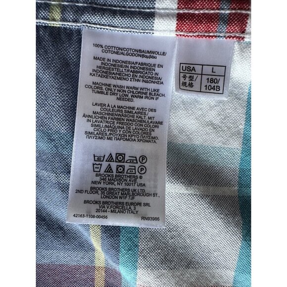 Brooks Brothers Red Fleece Plaid Button-Down Shirt Large 100% Cotton - Picture 5 of 6